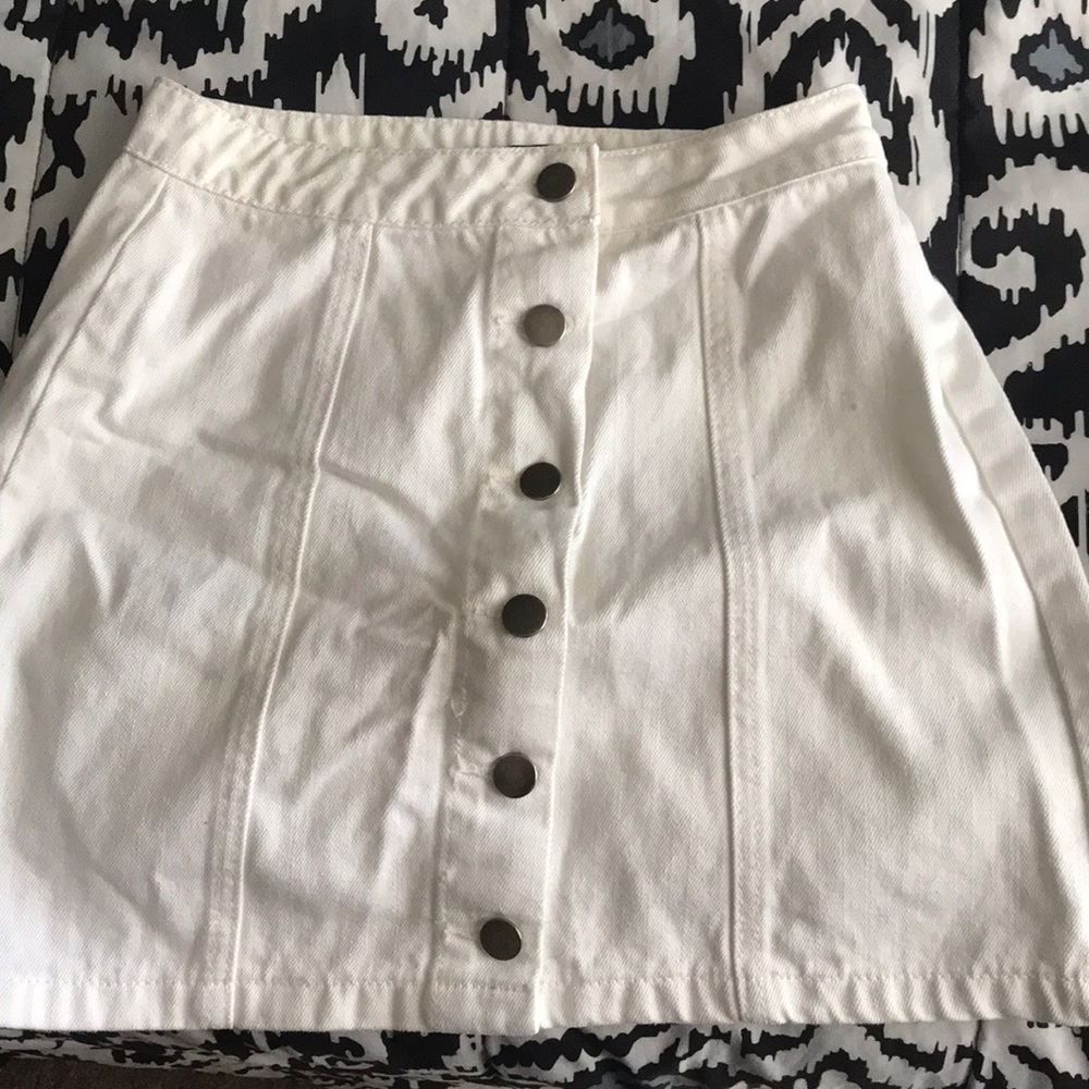 White skater skirt